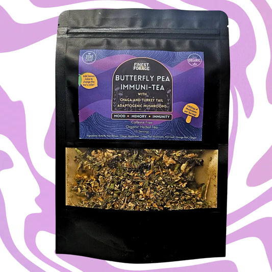 product image for butterfly pea tea with chaga and turkey tail