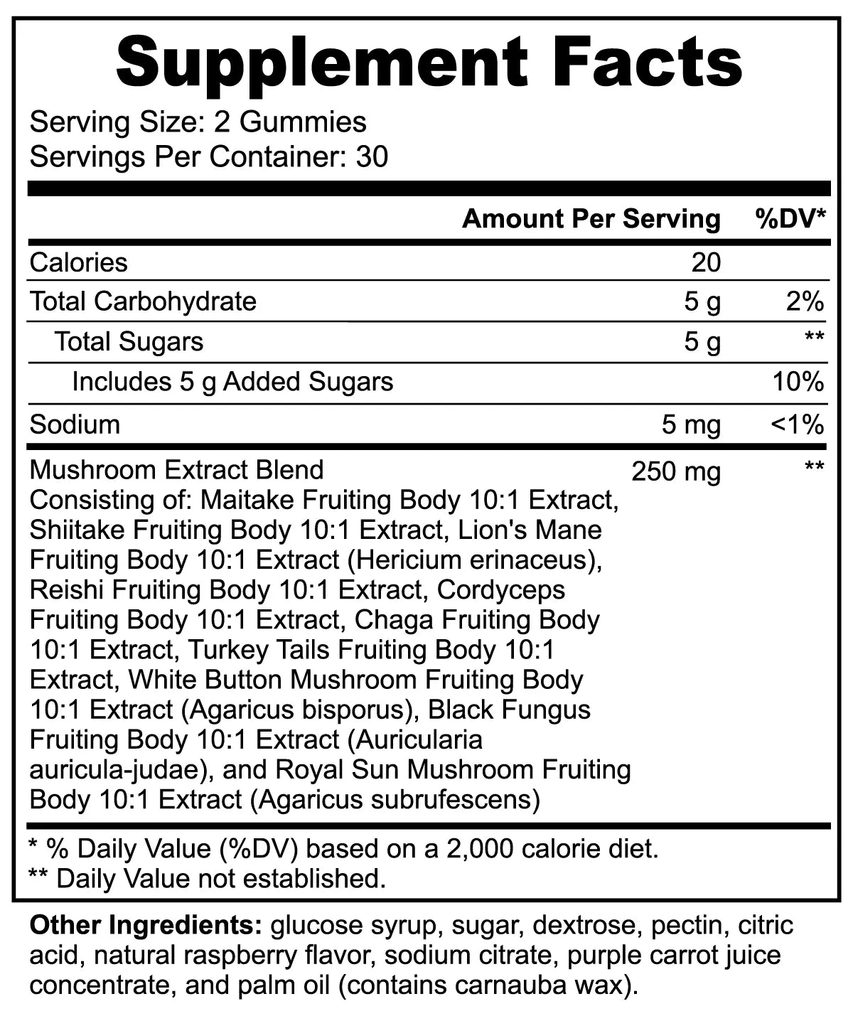 Finest Forage Mushroom Extract Complex Gummies