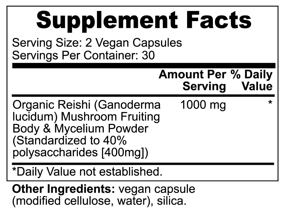 Finest Forage Reishi Powdered Extract Capsules